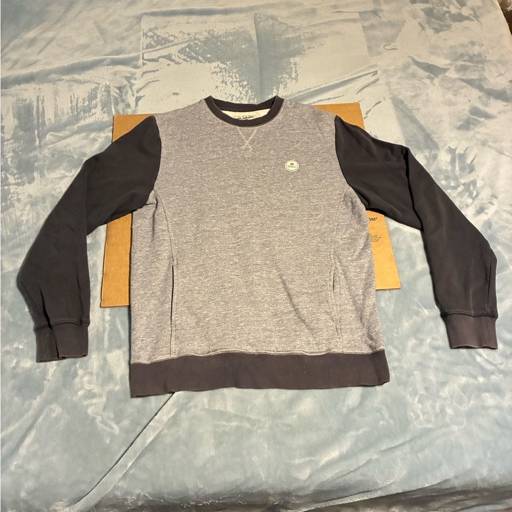 Billabong Two-Tone Gray Crewneck Surf Sweater XL